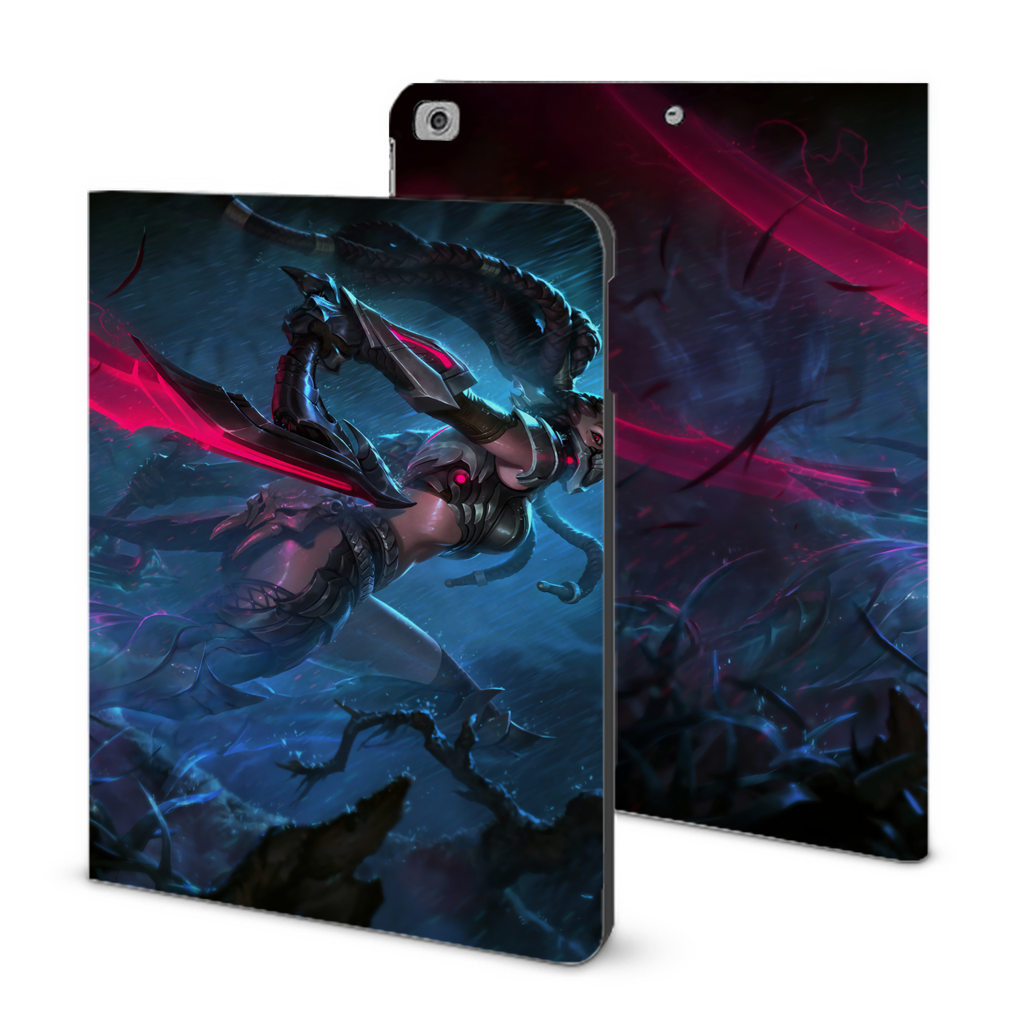 （画像用） リーグ・オブ・レジェンド League of Legends LOL IPad ケース ブック型 PUレザー TPU 耐衝撃 軽量 薄型 ペン収納なし 全面保護 IPad 各モデル対応